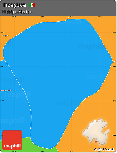 Political Simple Map of Tizayuca