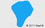 Political Simple Map of Tizayuca, single color outside
