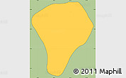 Savanna Style Simple Map of Tizayuca, cropped outside