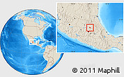 Shaded Relief Location Map of Tula de Allende