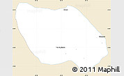Classic Style Simple Map of Tula de Allende, single color outside