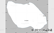 Gray Simple Map of Tula de Allende, single color outside