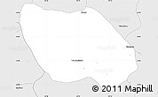 Silver Style Simple Map of Tula de Allende