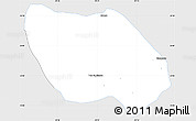 Silver Style Simple Map of Tula de Allende, single color outside