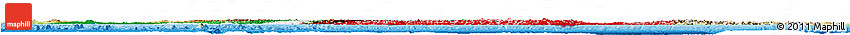 Flag Horizon Map of Mexico, physical outside, bathymetry sea, flag rotated