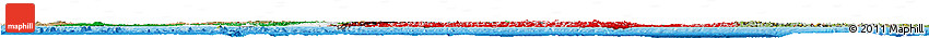 Flag Horizon Map of Mexico, satellite outside, bathymetry sea, flag rotated