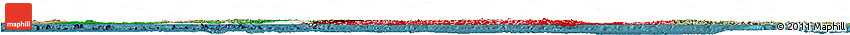 Flag Horizon Map of Mexico, satellite outside, flag rotated