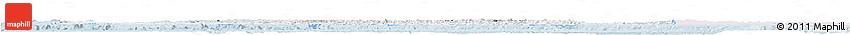 Silver Style Horizon Map of Mexico, single color outside