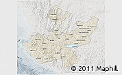 Shaded Relief 3D Map of Jalisco, lighten, semi-desaturated