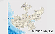 Shaded Relief 3D Map of Jalisco, single color outside