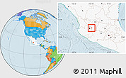 Political Location Map of Acatic, highlighted country