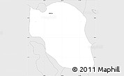Silver Style Simple Map of Acatlan de Juarez