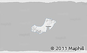 Gray 3D Map of Ahualulco de Mercado, single color outside