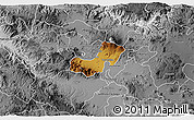 Physical 3D Map of Ahualulco de Mercado, desaturated