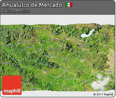 Satellite 3D Map of Ahualulco De Mercado