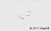 Silver Style 3D Map of Ahualulco de Mercado, single color outside