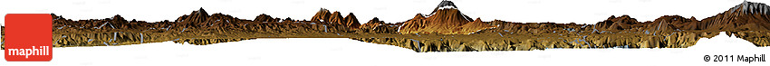 Physical Horizon Map of Ahualulco De Mercado, darken