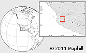 Blank Location Map of Ahualulco de Mercado, highlighted country