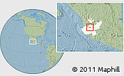 Savanna Style Location Map of Ahualulco de Mercado, highlighted parent region, hill shading