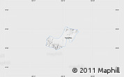 Silver Style Map of Ahualulco de Mercado, single color outside