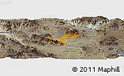 Physical Panoramic Map of Ahualulco de Mercado, semi-desaturated