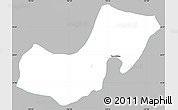 Gray Simple Map of Ahualulco de Mercado, single color outside