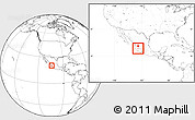 Blank Location Map of Ameca, within the entire country