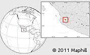Blank Location Map of Ameca, highlighted country