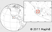 Blank Location Map of Ameca, highlighted parent region