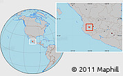 Gray Location Map of Ameca