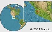 Satellite Location Map of Ameca