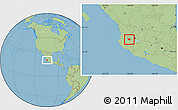 Savanna Style Location Map of Ameca