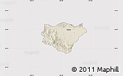 Shaded Relief Map of Ameca, cropped outside
