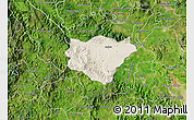 Shaded Relief Map of Ameca, satellite outside