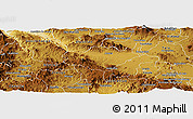 Physical Panoramic Map of Ameca
