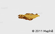 Physical Panoramic Map of Ameca, single color outside