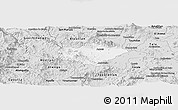 Silver Style Panoramic Map of Ameca