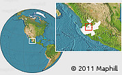 Satellite Location Map of Antonio Escobedo, highlighted parent region
