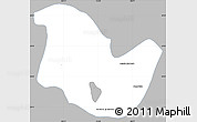 Gray Simple Map of Antonio Escobedo, single color outside
