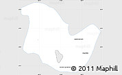 Silver Style Simple Map of Antonio Escobedo, single color outside