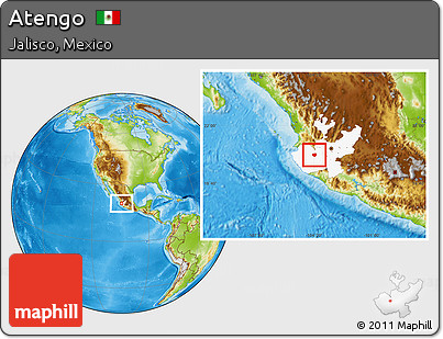 Physical Location Map of Atengo, highlighted parent region