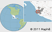 Savanna Style Location Map of Atengo, highlighted country, highlighted parent region