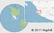 Savanna Style Location Map of Atengo, highlighted country
