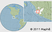 Savanna Style Location Map of Atengo, highlighted parent region, hill shading
