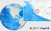 Shaded Relief Location Map of Atengo, highlighted country