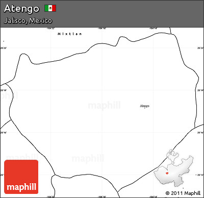Blank Simple Map of Atengo
