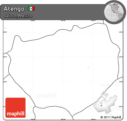 Blank Simple Map of Atengo, no labels
