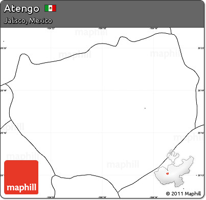Blank Simple Map of Atengo, no labels