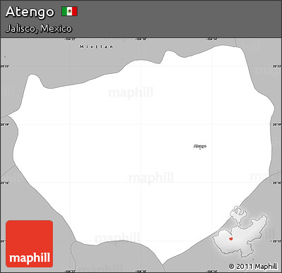 Gray Simple Map of Atengo