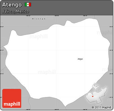 Gray Simple Map of Atengo